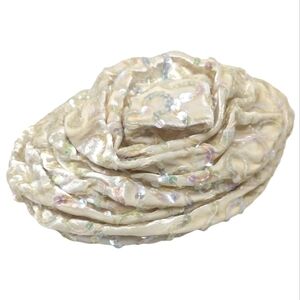 VTG 1960 Box Hat Velvet Style by Coralie Velvet Sequin Ivory Iridescent Cap